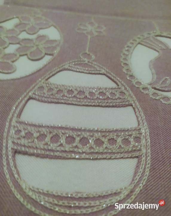 Wielkanoc wrzosowy bieżnik z ażurowymi Warszawa