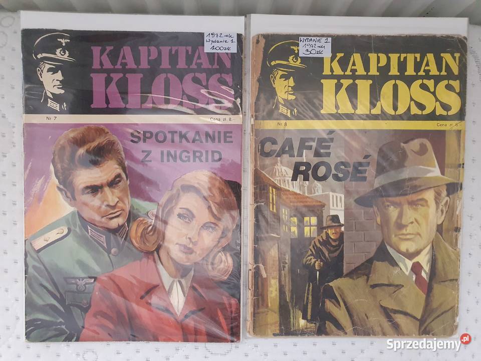 Kapitan Kloss zestaw 12 komiksów wydanie 1 lata pomorskie Gdynia sprzedam