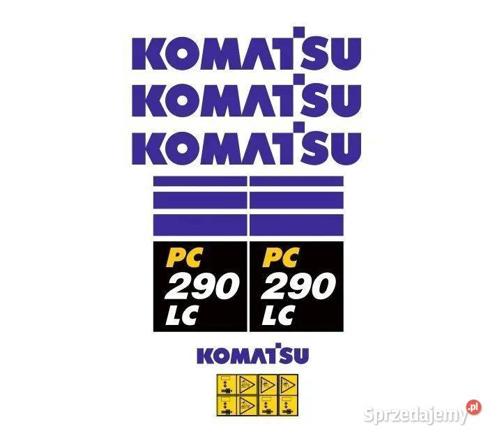 Naklejki oklejenie naklejka KOMATSU PC290LC Do maszyn budowlanych Janików