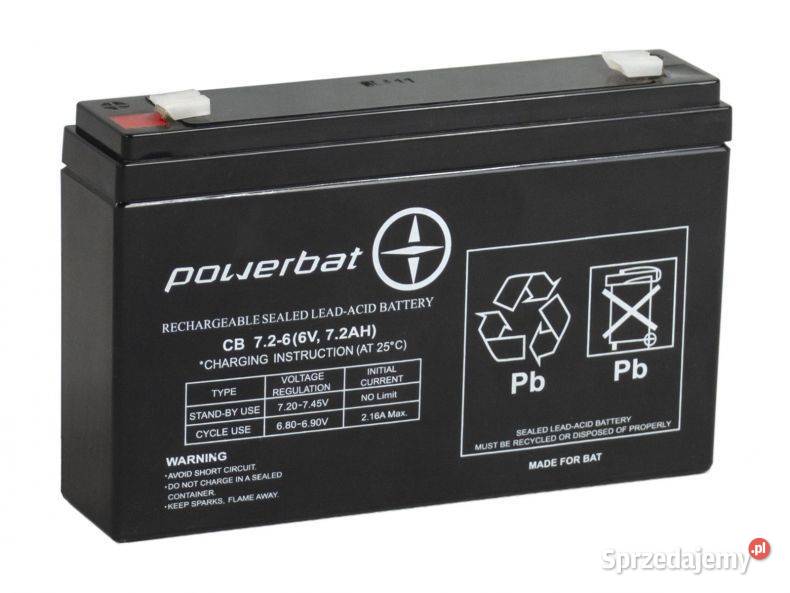 Akumulator żelowy POWERBAT CB 726 6V 72Ah Białystok