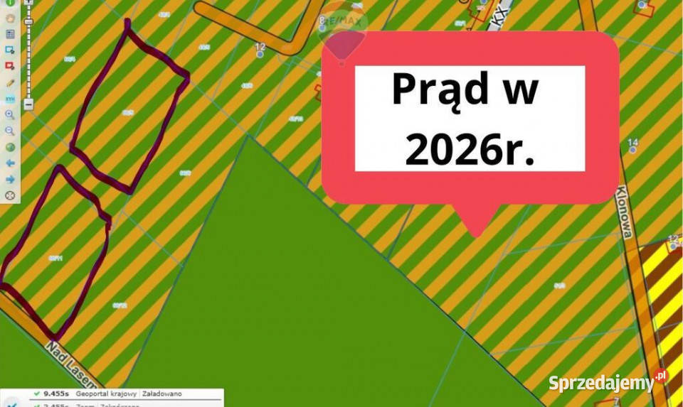 Siestrzeń działki pod duży dom mazowieckie