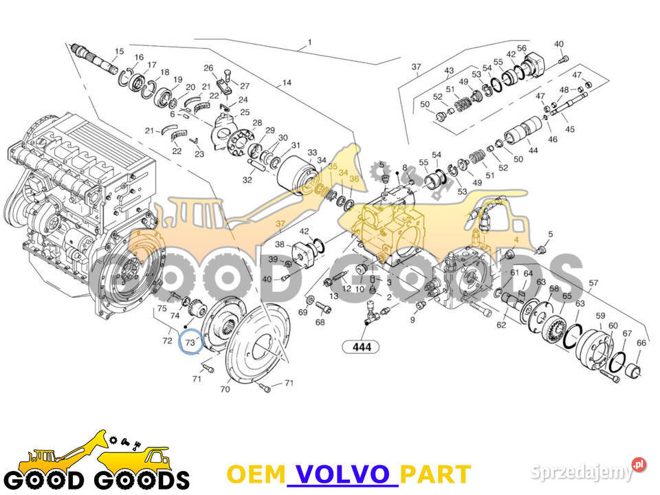 VOLVO TARCZA SPRZĘGŁOWA L25B L30B 2289709 Władysławów