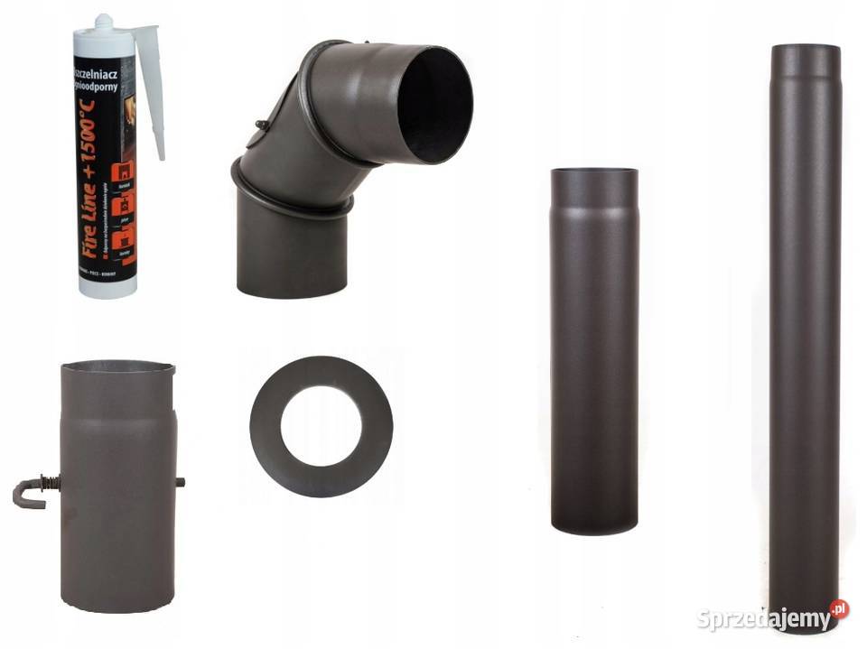 Zestaw rur przyłączeniowych do kominka FI 120 Systemy kominowe małopolskie