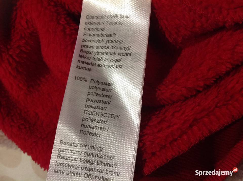 Gruba Bluza Welurowa Czerwona Damska bpc 86 Rozmiar 36(S) Nowa Sól