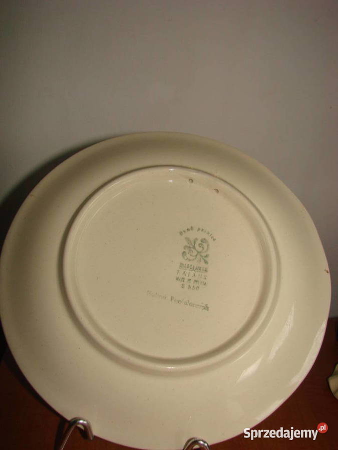 Włocławek fajansowy talerz PRL Pruszcz Gdański