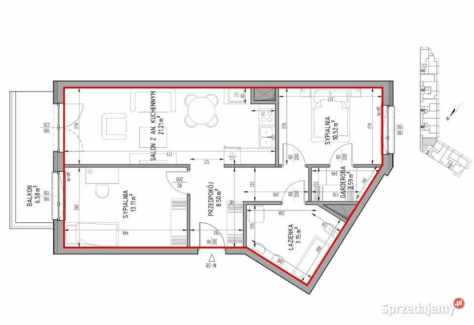 Na sprzedaż 3pokojowe mieszkanie z balkonem 6308 Mieszkania Lublin