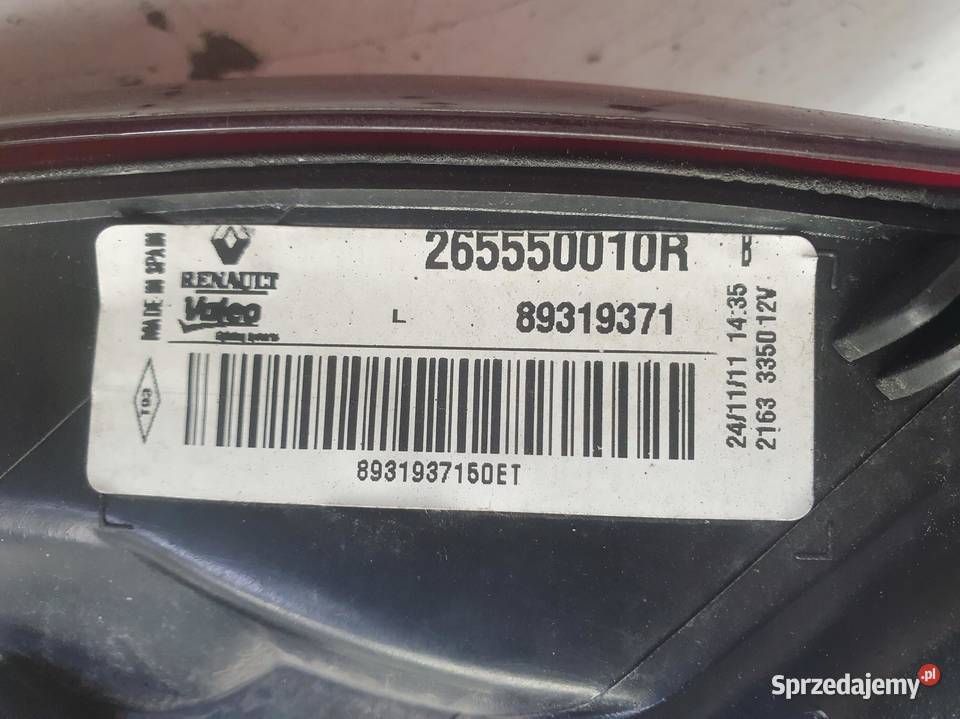 Renault Megane III kombi TYLNIA TYLNA LAMPA LEWA Janów