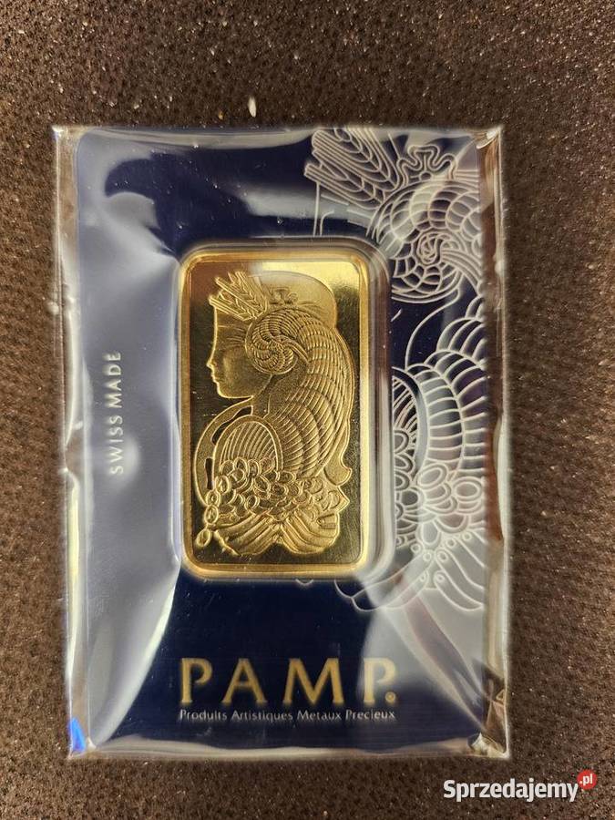 sztabka złota imitacja 1 uncja PAMP certyfikat Pozostałe Warszawa