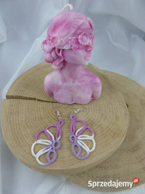 Kolczyki frywolitkowe różne wzory i kolory Wiśniowa sprzedam