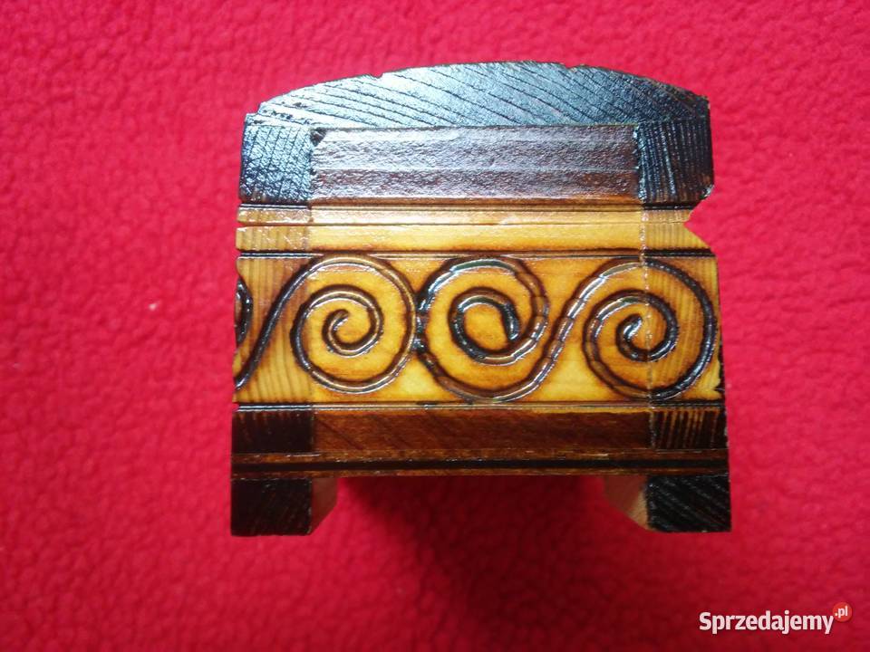 szkatułka drewniana PRL mazowieckie Warszawa