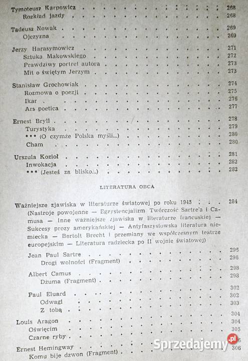 Polska literatura współczesna Ryszard sprzedam