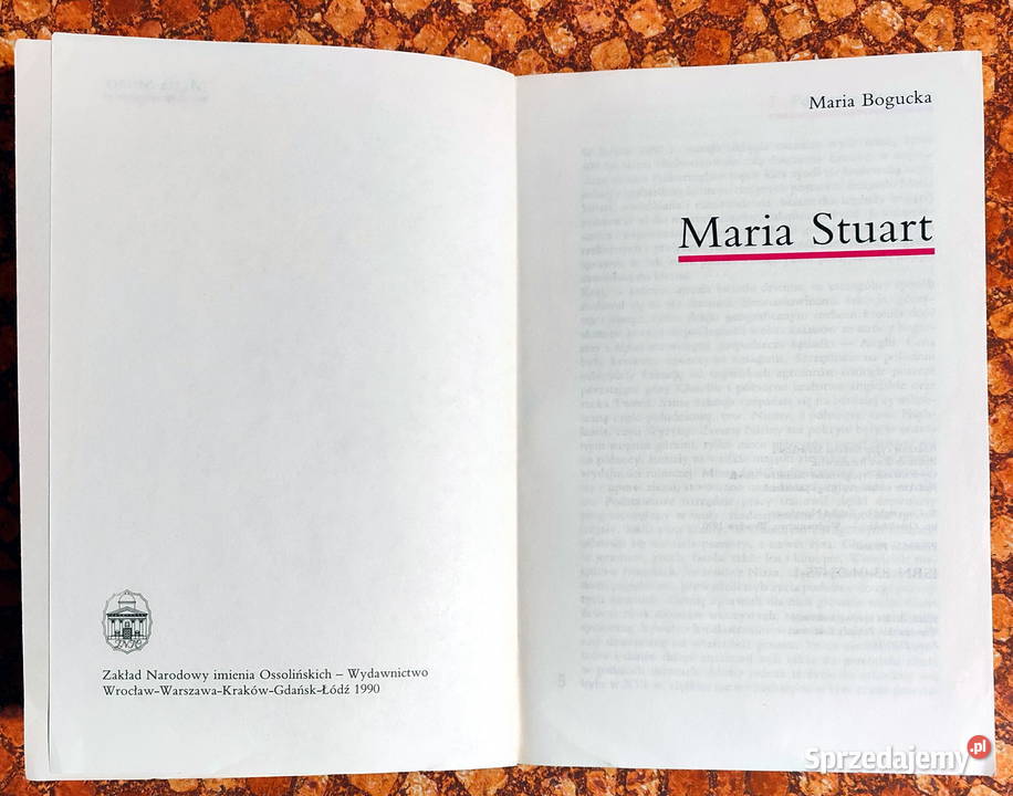 Maria Stuart Maria Bogucka 1990 Lublin sprzedam