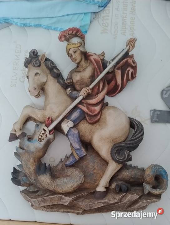 Figurka Świętego Jerzego walczącego ze smokiem Figurki i rzeźby Poznań