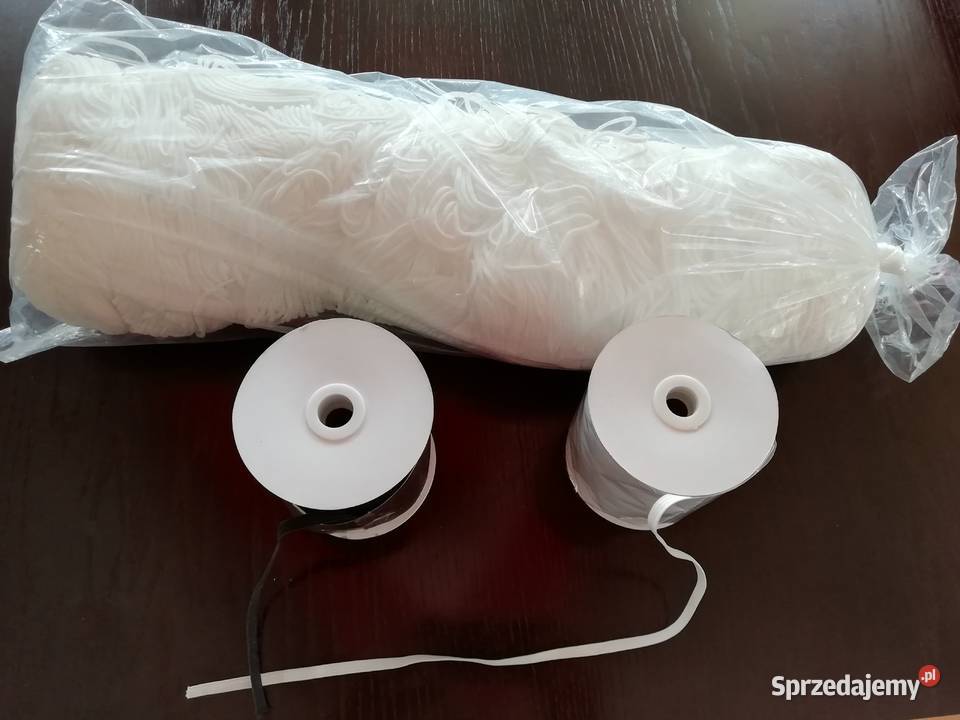Gumki tekstylne do maseczek 3mm i 5mm CAŁA śląskie Sygontka sprzedam