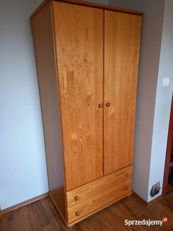 Sypialnia sosnowe łóżko komoda szafa Lisewo Kościelne