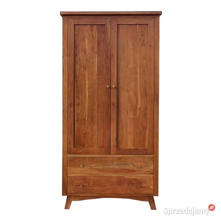 Szafa drewniana BONN 100 z szufladami z akacji 195cm