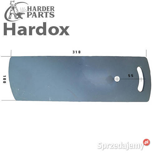 Listwa tylna odkładni HARDOX 053380P do pługa