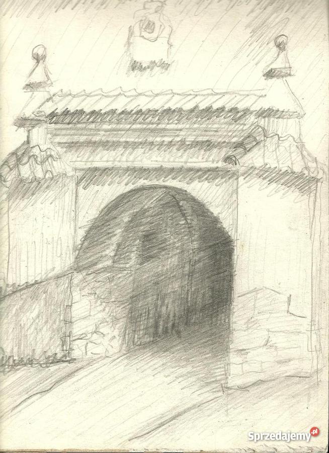 Park Pałacem Wilanowskim pastel aut Renata Bulic mazowieckie Warszawa