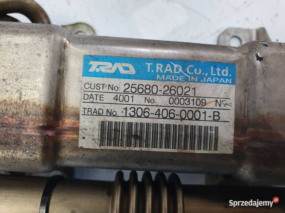 CHŁODNICZKA SPALIN TOYOTA AVENSIS T25 2568026021 Lipno sprzedam