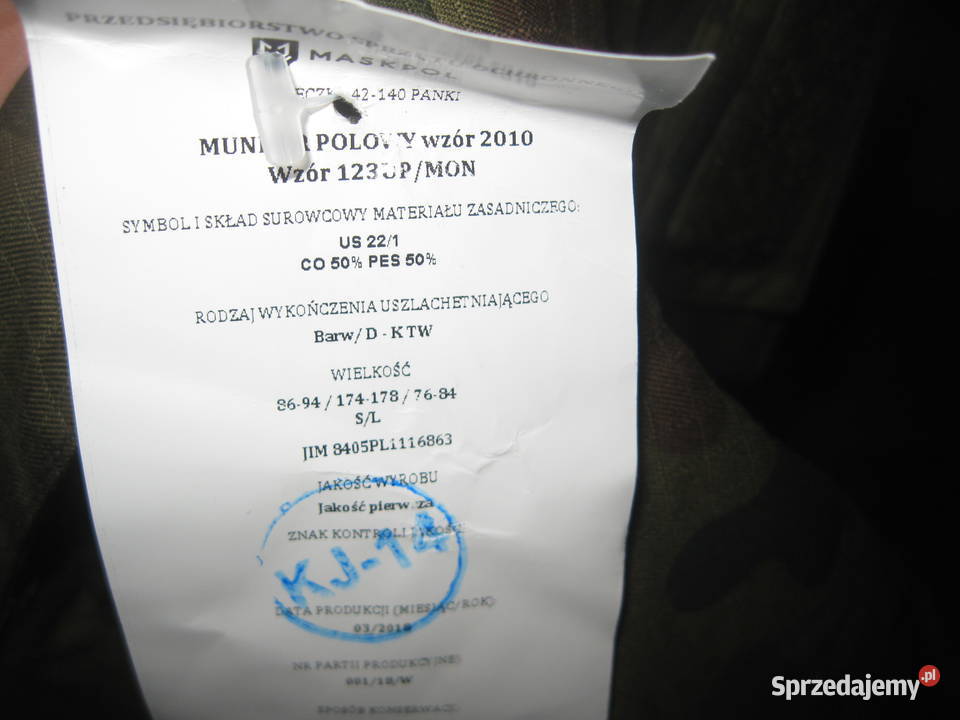 Mundur wojskowy 123 UP wzór 2010 S L 1741787684 Militaria Żary
