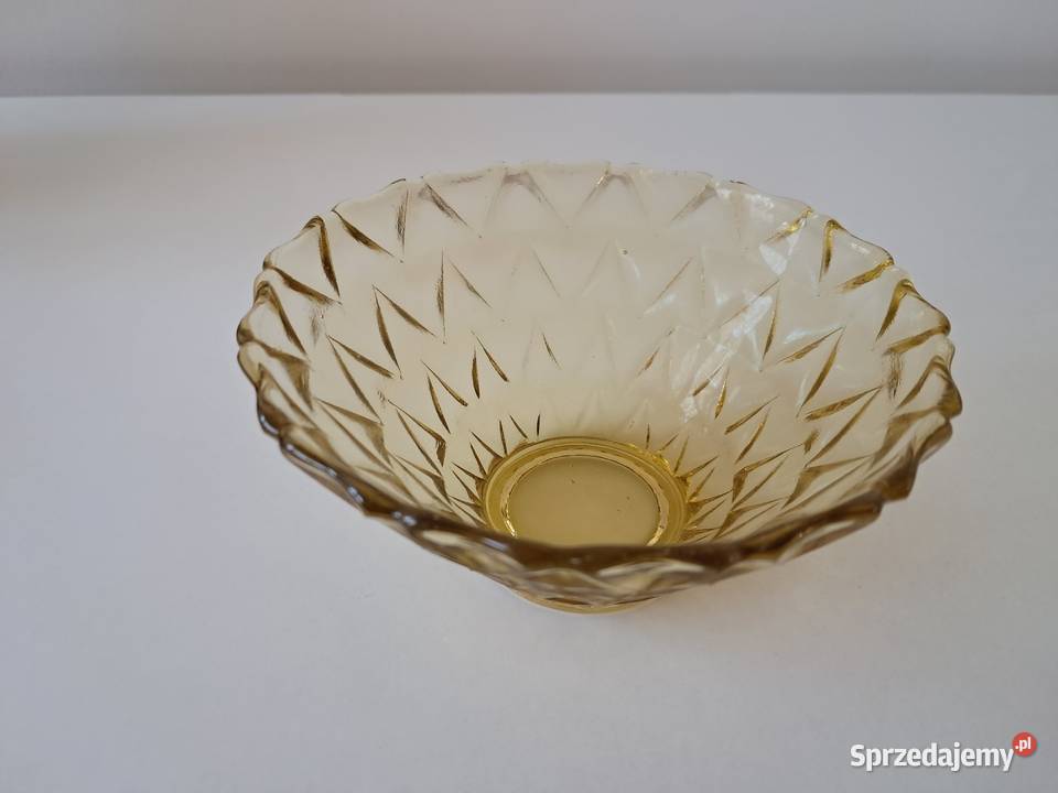 Salaterki szklane w kolorze bursztynowym Kraków