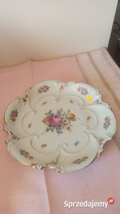 Patera z różą i tulipanem Ilmenau Made in Porcelana i szkło Gdańsk