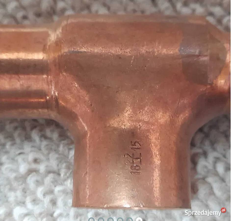Trójnik Redukcyjny 18x22x15 miedziany 127 Kalisz sprzedam
