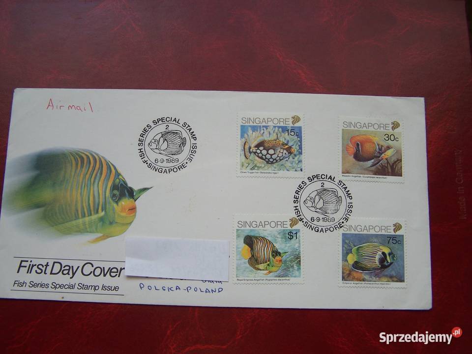 Singapur 1989 FDC Fauna Ryby Tychy