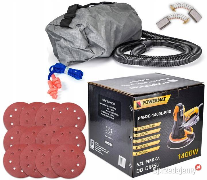 Szlifierka do GIPSU Gładzi Tynków 1400W Papier Katowice