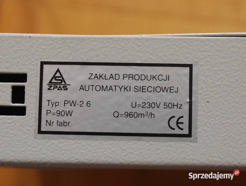 Panel wentylacyjny ZPAS Rack 19 6 wentylatorów