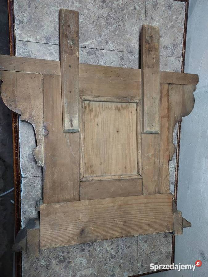 Stara drewniana nadstawka szafki komody lustra Tczew