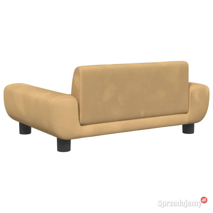 Sofa dzieci brązowa 70x45x33 aksamit WM3196391 mazowieckie Warszawa