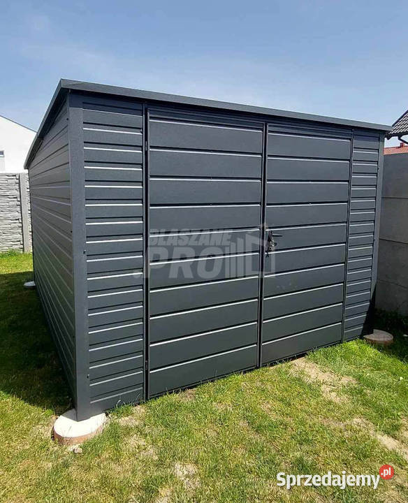 Schowek domek ogrodowy 35x45m Antracyt Dach spad Otwock