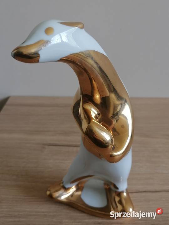 Figurka niedźwiedź polarny Wawel 1958 Porcelana i szkło Wałbrzych