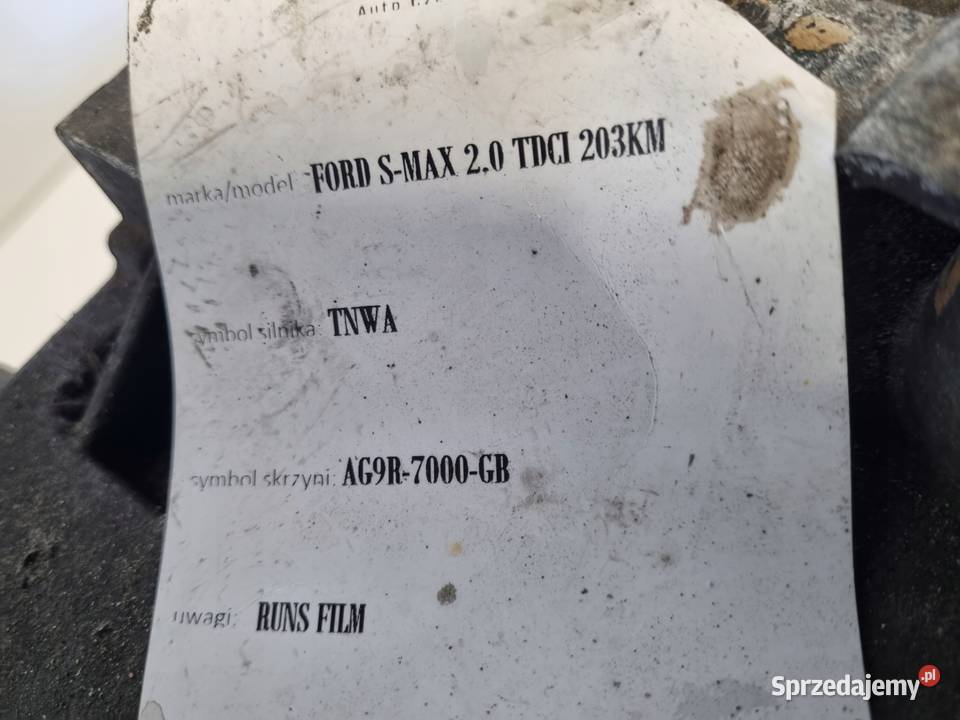 SKRZYNIA BIEGÓW AG9R7000GB Ford Galaxy II MK2 S lubelskie Chełm