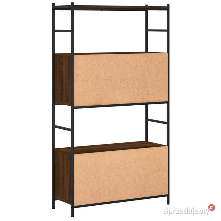 Regał na książki brązowy dąb 80x30x1455 WM832802 mazowieckie Warszawa