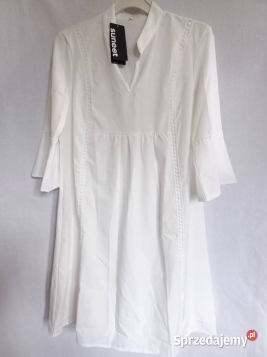 Sukienka biała Letnia ecru r L XL XXL NOWA Białystok sprzedam
