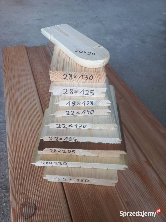 Deska tarasowa ryflowanagładka Modrzew Wykończenie Białystok