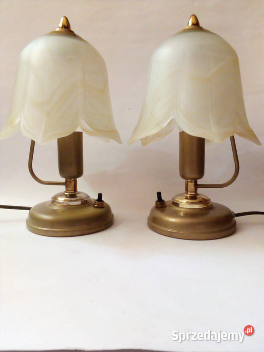 komplet dwie lampy stołowe do sypialni śląskie