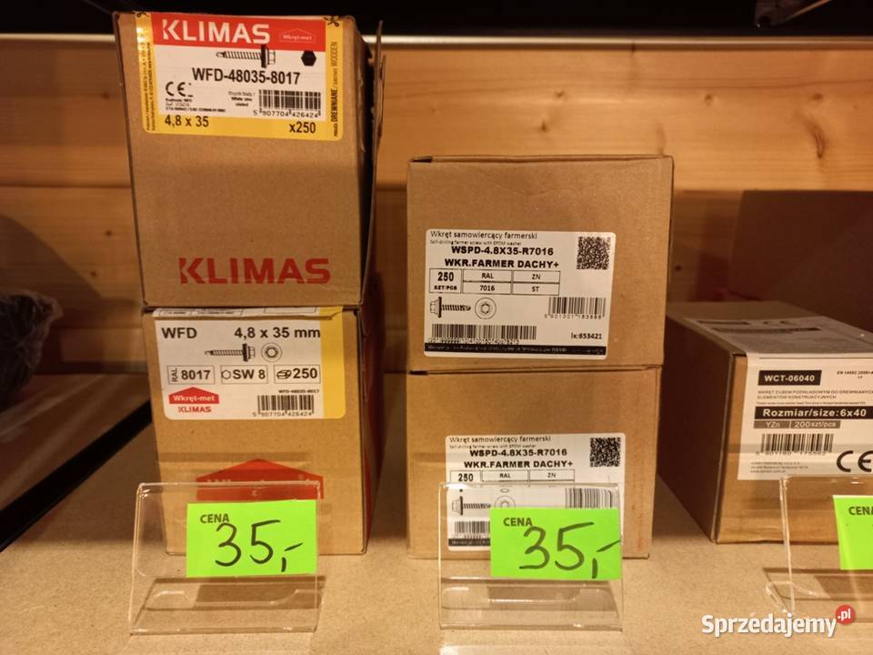 Wkręty do drewna złącza ciesielskie farby Skulsk