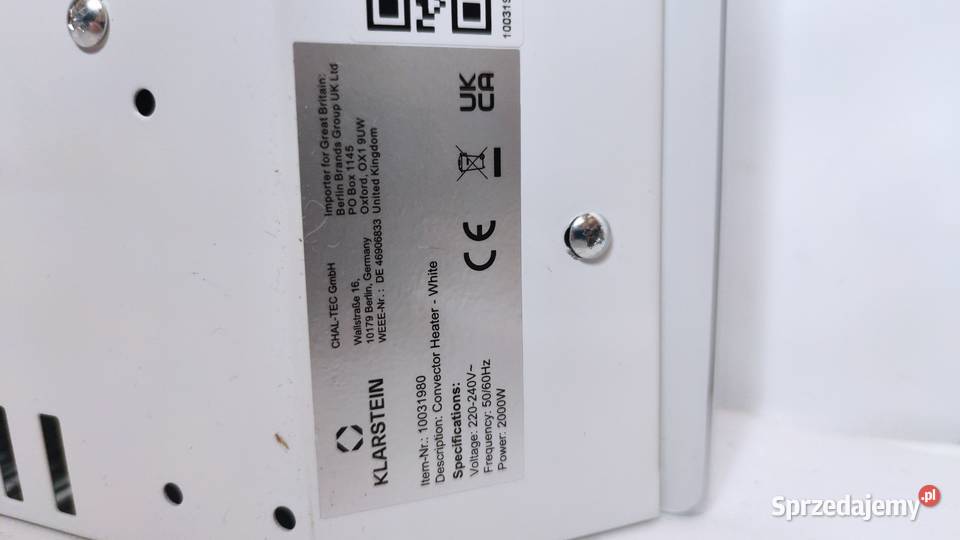 Grzejnik elektryczny Klarstein Bornholm Curved