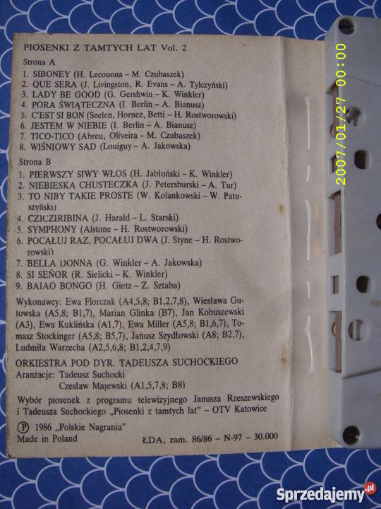 Skladanka kaseta PIOSENKI Z TAMTYCH LAT VOL 1 i kaseta Wołów