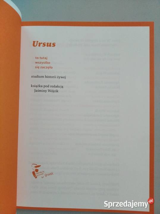 Ursus to tutaj wszystko się zaczęło książka
