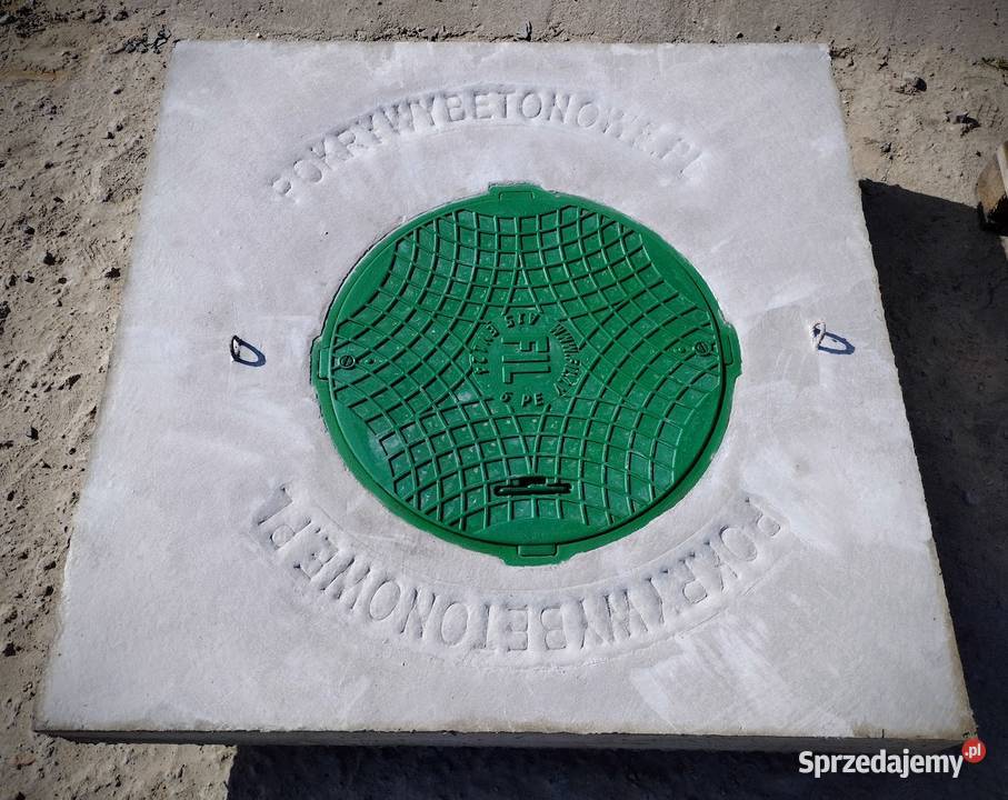 Pokrywa betonowa 120x120x15 właz 60 15 tony Parszów
