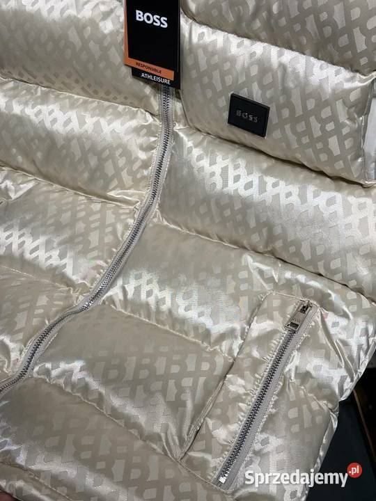 Bezrękawnik BOSS Vest najnowszy trend kolor ecru Hugo Boss sprzedam