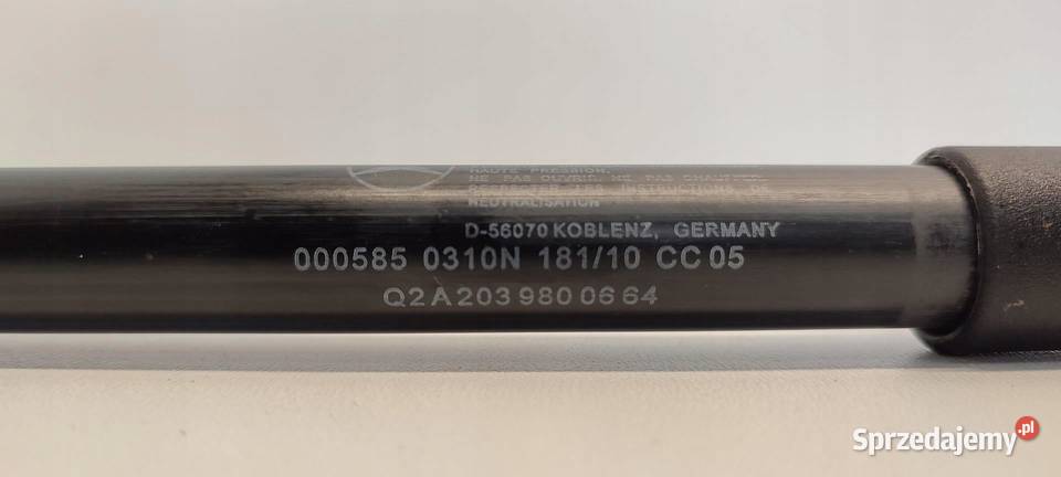 MERCEDES W203 SIŁOWNIK MASKI PRAWY A2039800664 osobowe