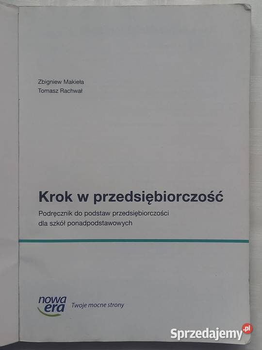 Krok w przedsiębiorczość podręcznik liceum i