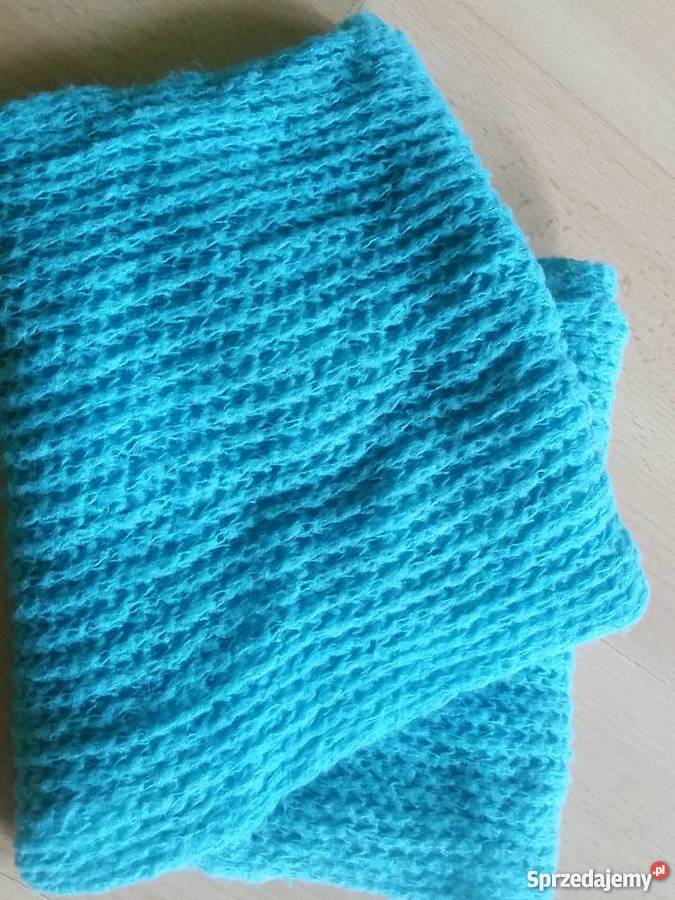 szal szalik etola długi szeroku turkus szal Pozostałe Kielce sprzedam