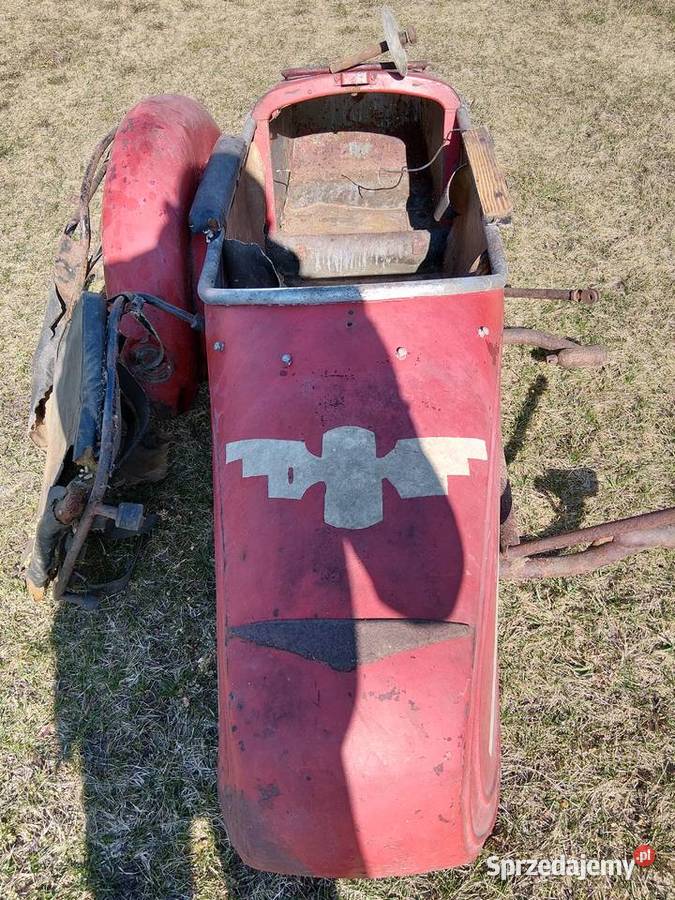 Junak M10 wózek boczny kosz 1962r Kielce