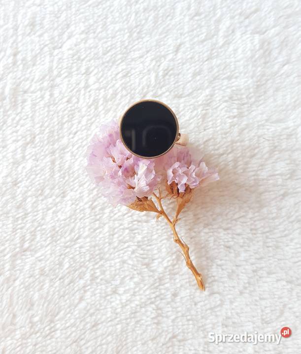 Nowy pierścionek elegancki stal szlachetna złoty Szczecin sprzedam